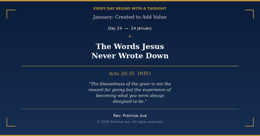 day24 24january thewordsjesusneverwrotedown social