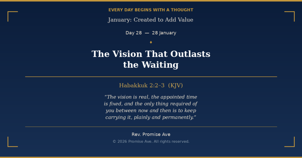 day28 28january thevisionthatoutlaststhewaiting social