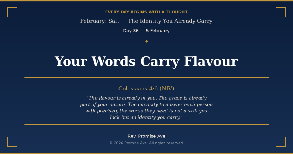 day36 5february yourwordscarryflavour social