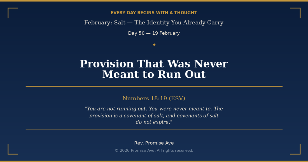 day50 19february provisionthatwasnevermeanttorunout social