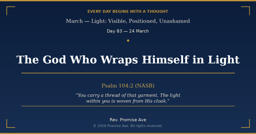 day83 24march thegodwhowrapshimselfinlight social