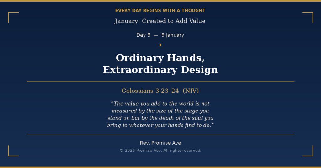 day9 9january ordinaryhandsextraordinarydesign social