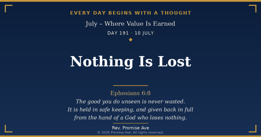 day191 10july nothing is lost