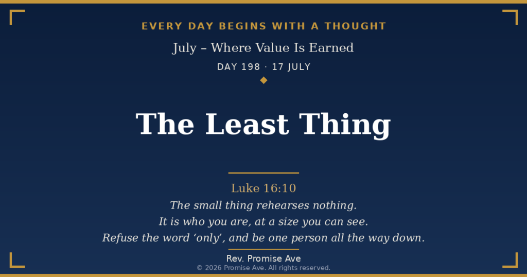 day198 17july the least thing
