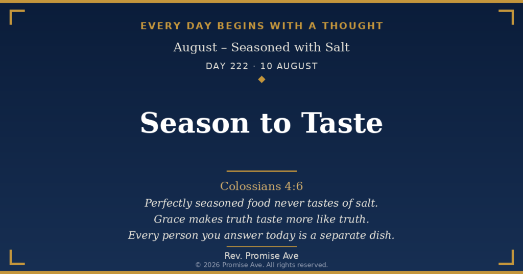 day222 10august season to taste