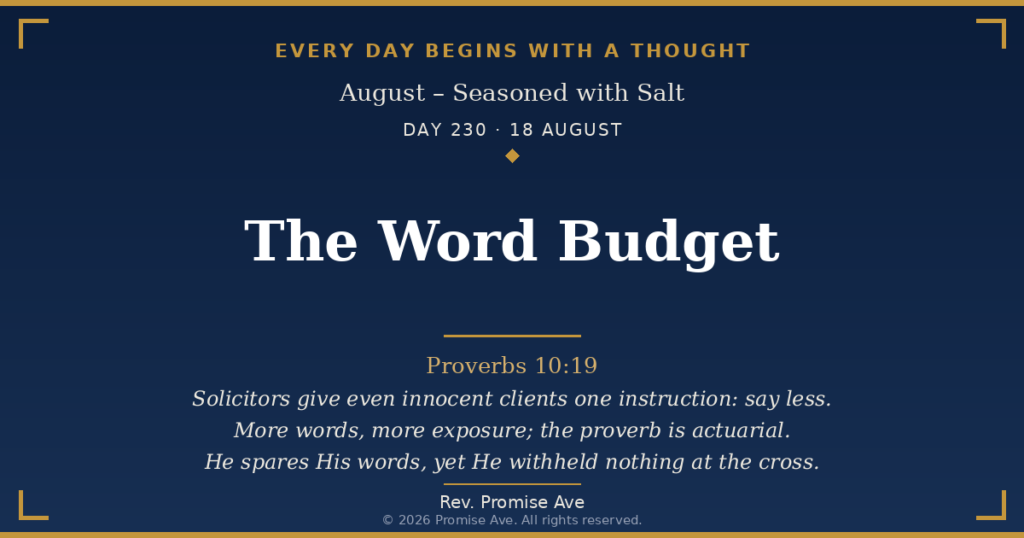 day230 18august the word budget